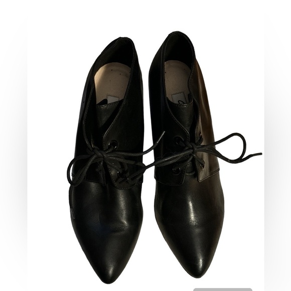 Clark’s Narrative black lace up pointed wedge high heels booties ankle boots 9.5 - Picture 3 of 10